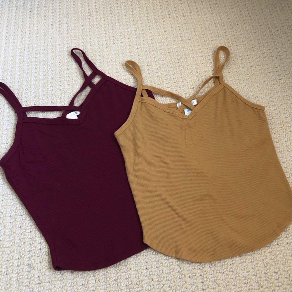 Burgundy and Yellow Tank Top